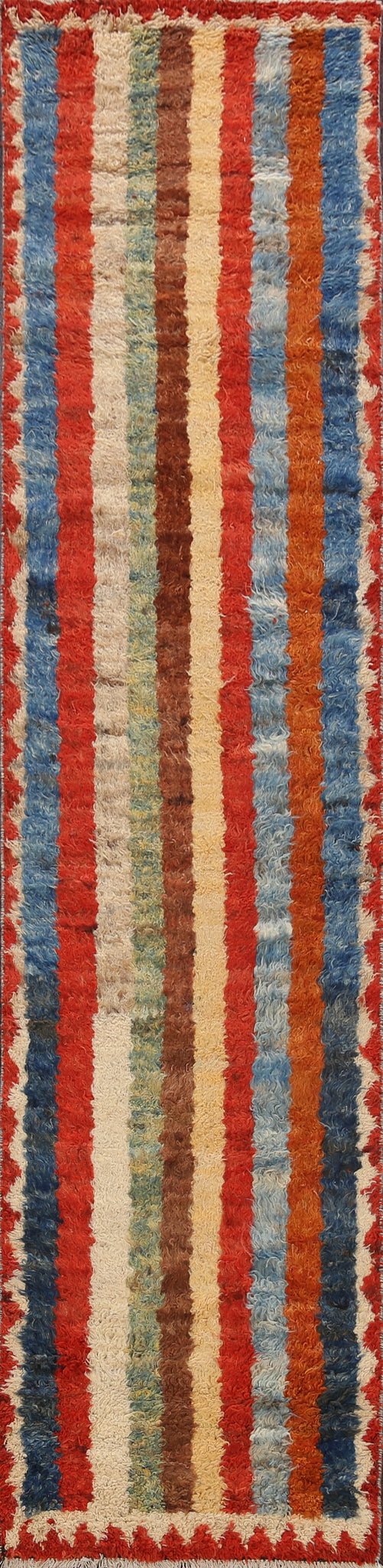 Stripe Moroccan Oriental Runner Rug 3x10