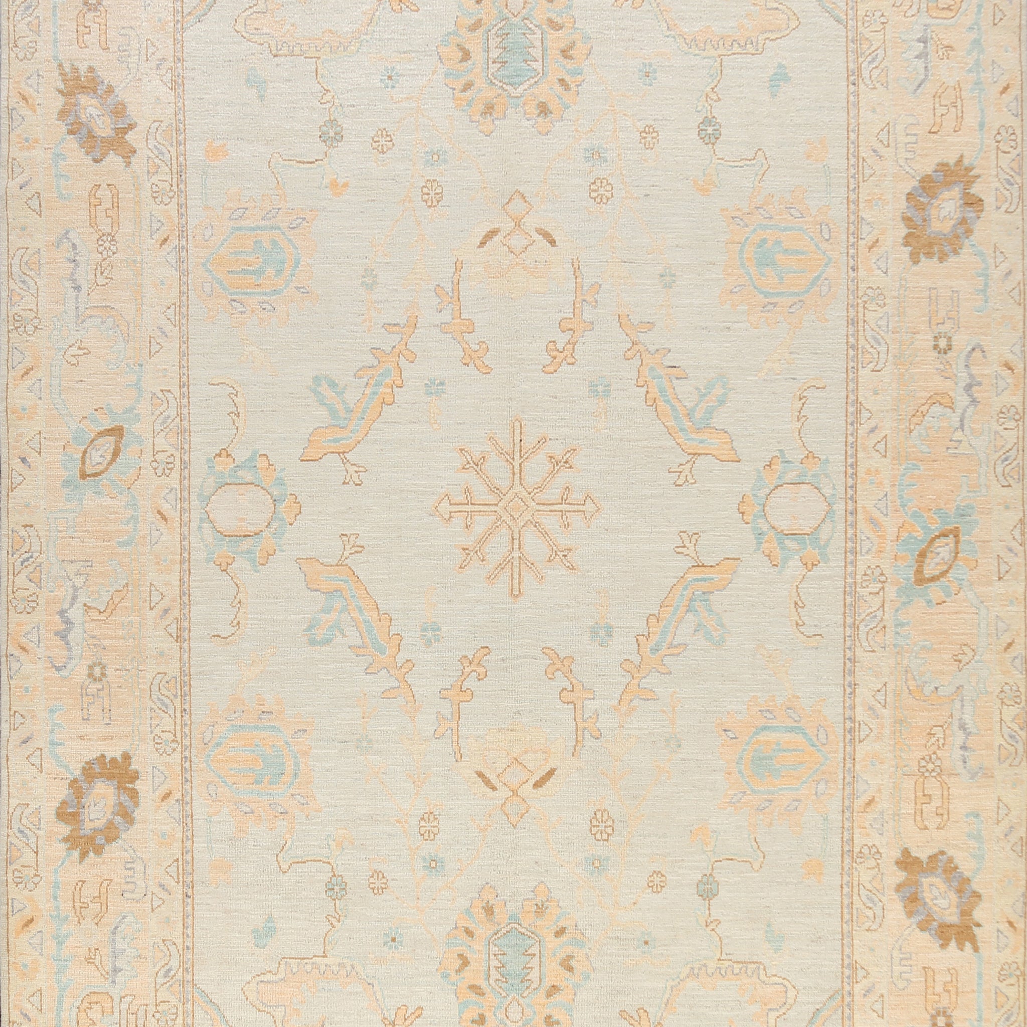 Geometric Authentic Oushak Turkish Oriental Area Rug 8x10