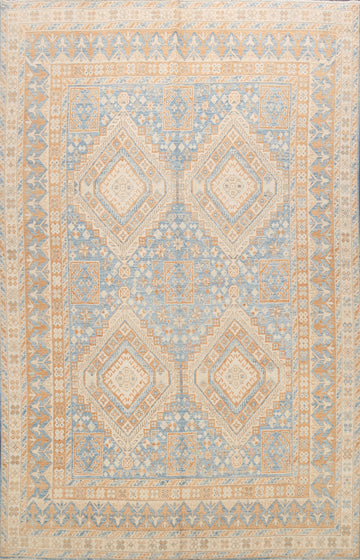 Geometric Khotan Oriental Area Rug 8x10