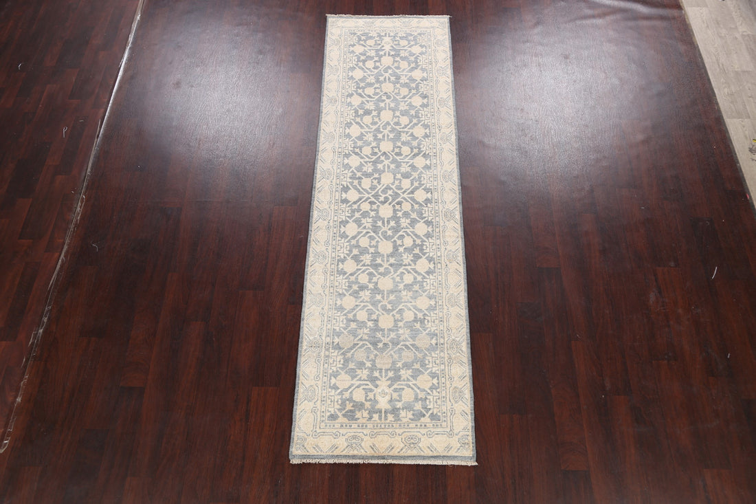 100% Vegetable Dye Oushak Oriental Runner Rug 3x9