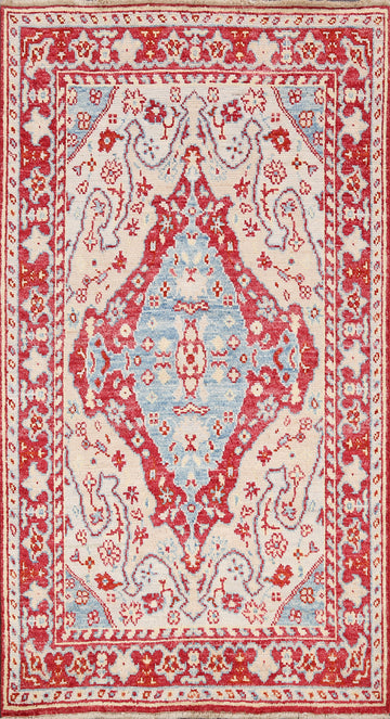 100% Vegetable Dye Oushak Oriental Area Rug 4x6