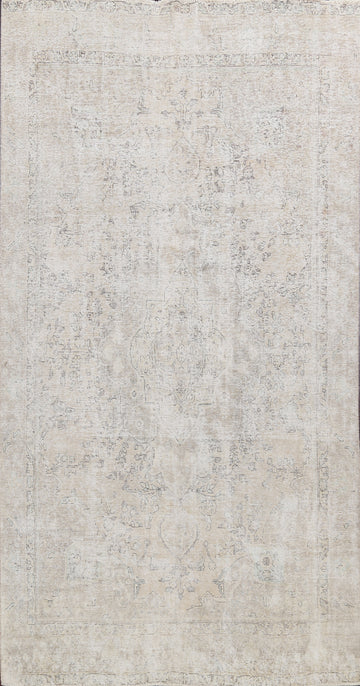 Distressed Natural Tabriz Persian Area Rug 7x11