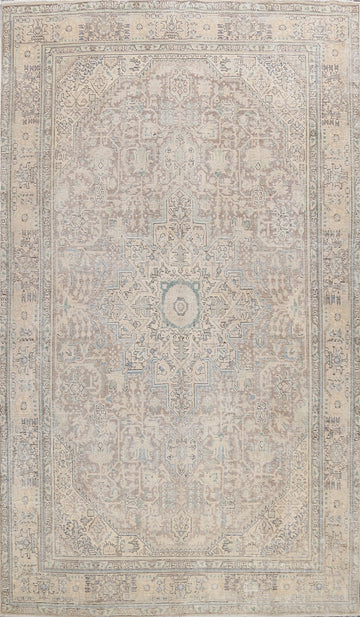 Muted Geometric Tabriz Persian Area Rug 8x11