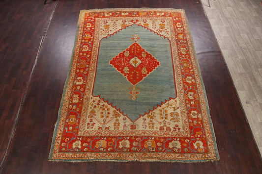 Antique Oushak Vegetable Dye Turkish Area Rug 8x12