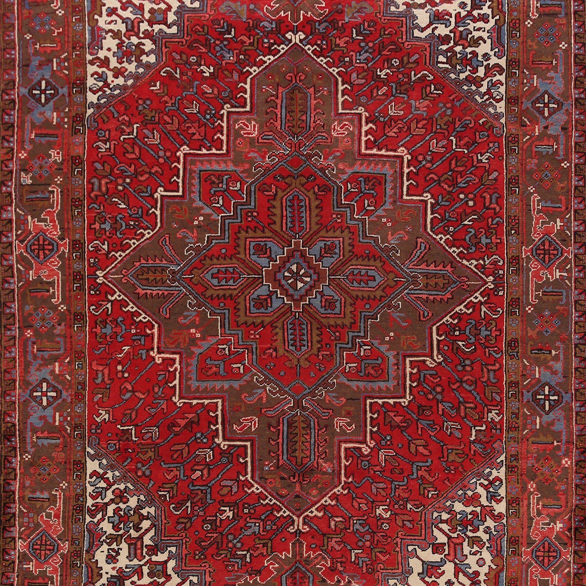 Geometric Heriz Persian Area Rug 8x11