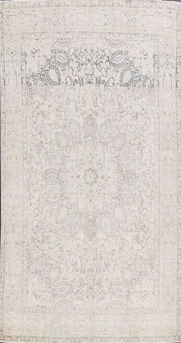 Muted Distressed Tabriz Persian Area Rug 7x10