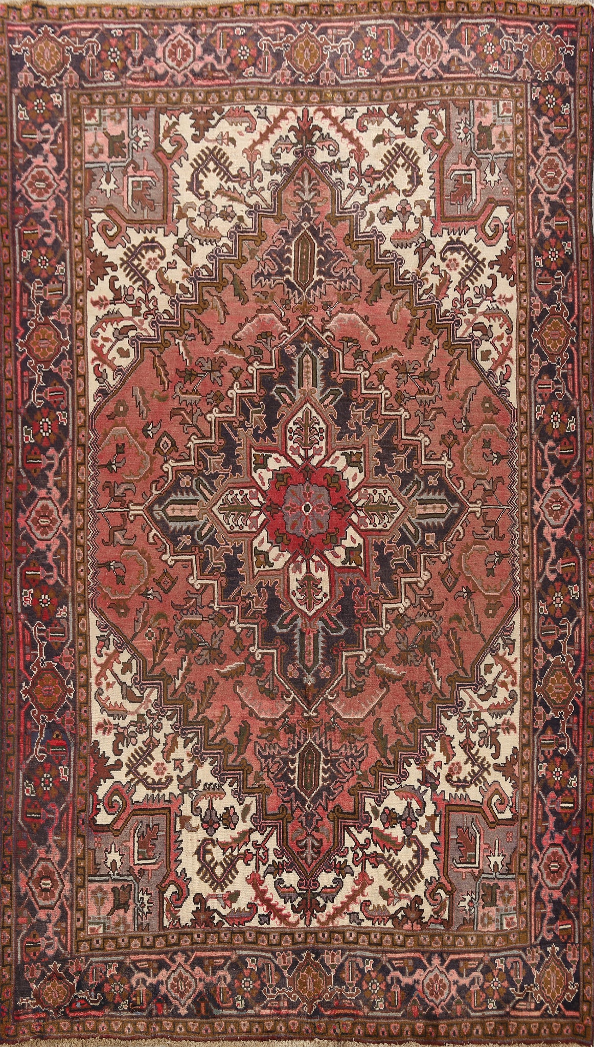 Geometric Heriz Persian Area Rug 7x9