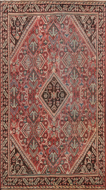 Antique Geometric Mahal Persian Area Rug 4x7