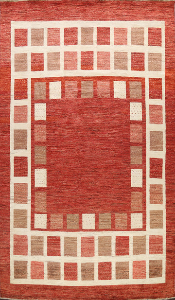 Checkered Gabbeh Kashkoli Oriental Area Rug 9x12