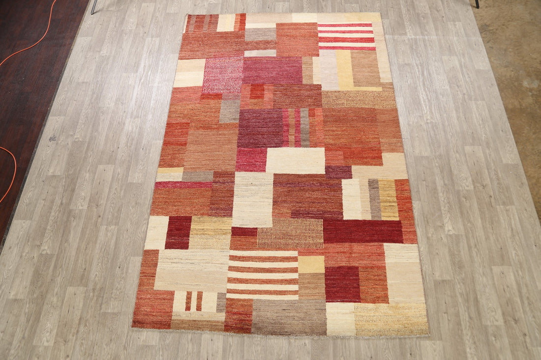 Patchwork Gabbeh Kashkoli Oriental Area Rug 6x10