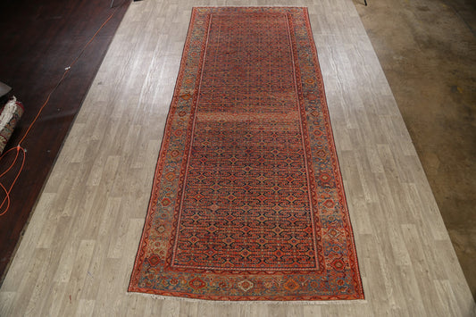 Pre-1900 Vegetable Dye Malayer Persian Runner Rug 6x16