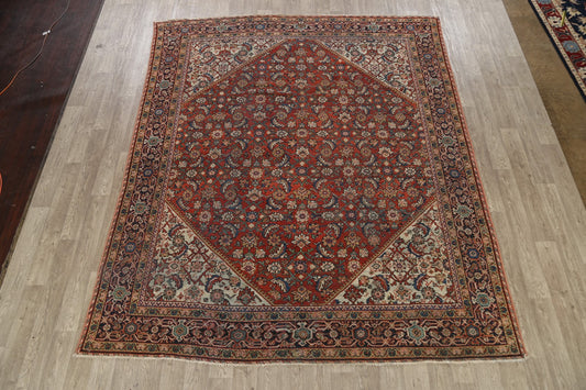 Pre-1900 Vegetable Dye Sultanabad Persian Area Rug 9x11