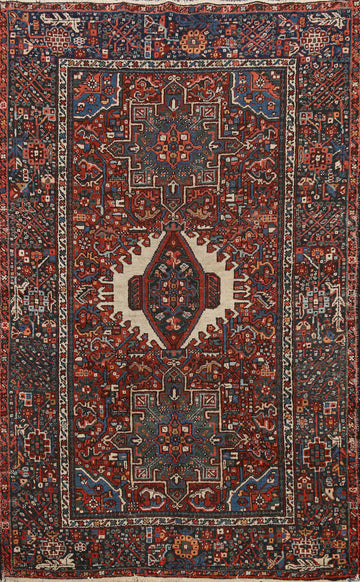 Geometric Gharajeh Persian Area Rug 5x6