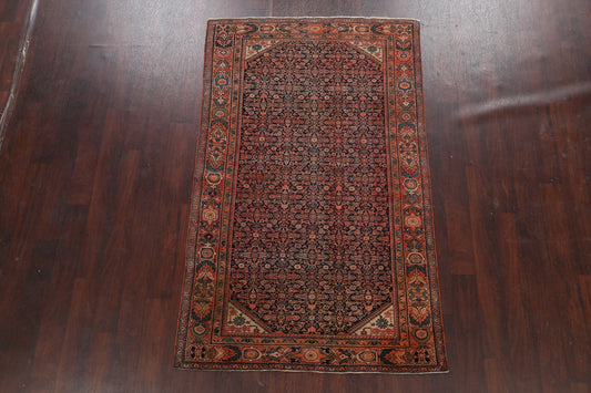 Pre-1900 Antique Vegetable Dye Sarouk Persian Area Rug 4x7