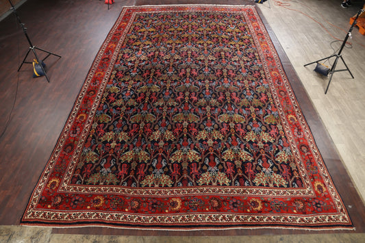 Large Vegetable Dye Antique Bidjar Persian Area Rug 13x21