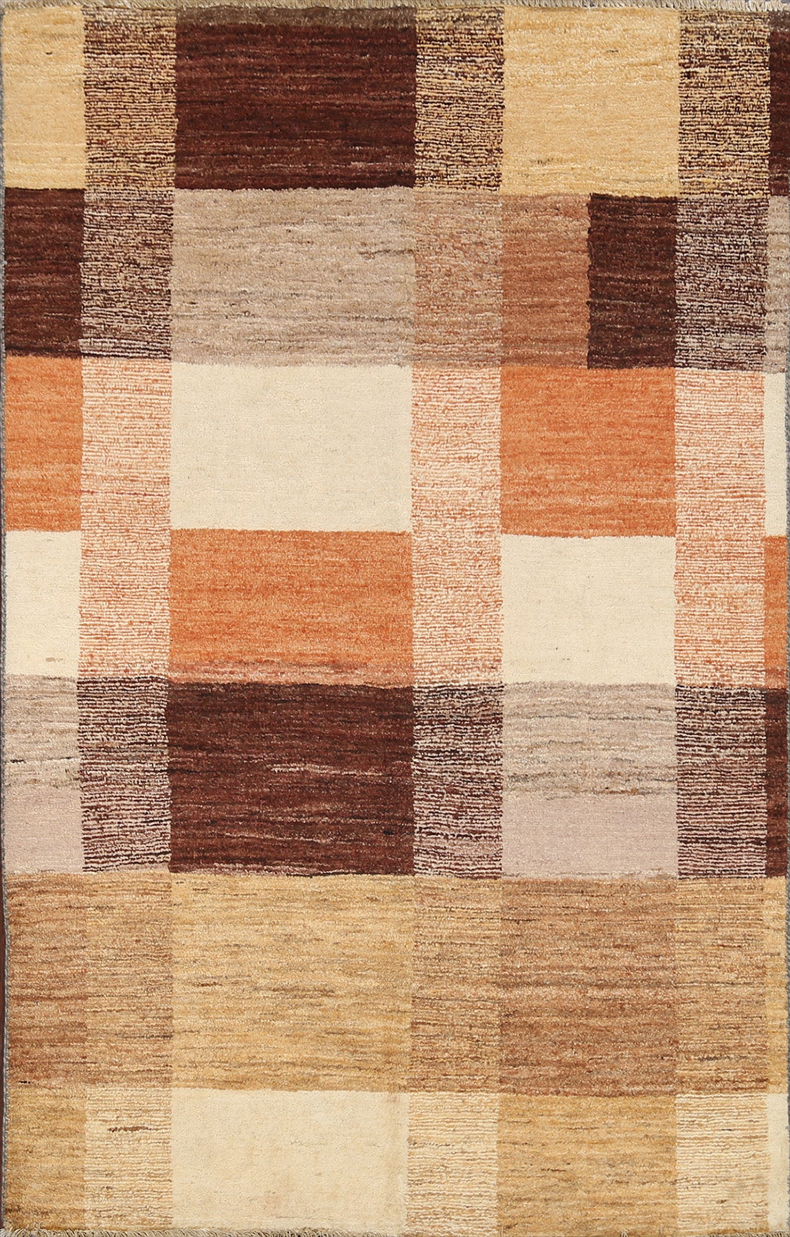 Checkered Gabbeh Kashkoli Oriental Area Rug 4x6