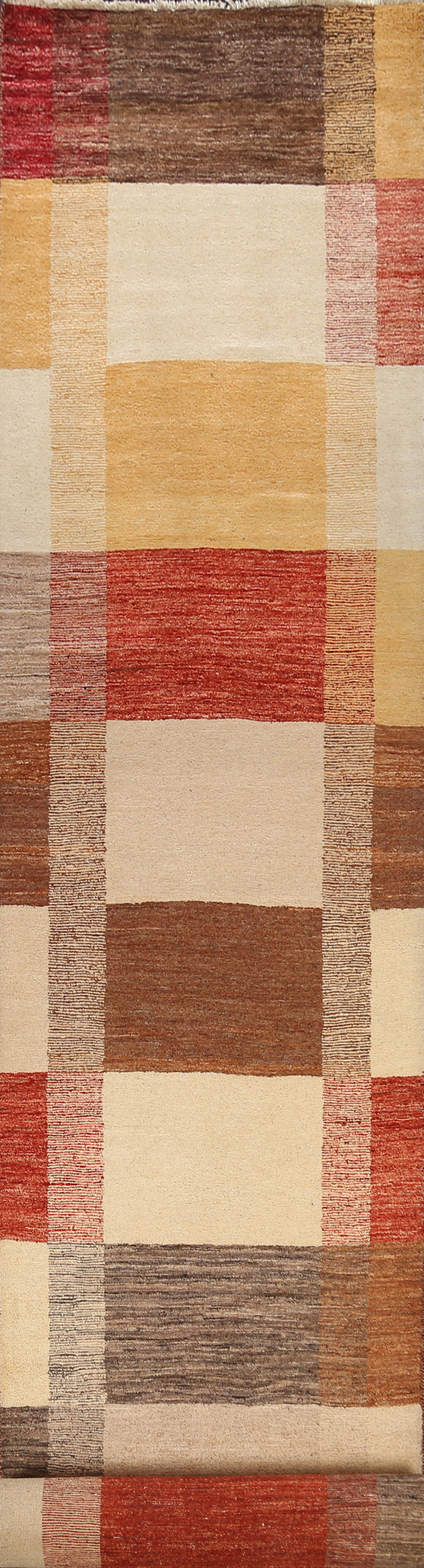 Modern Gabbeh Kashkoli Oriental Runner Rug 3x16