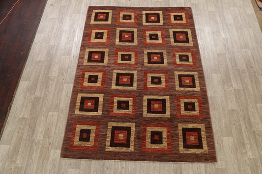 Geometric Gabbeh Kashkoli Oriental Area Rug 7x9