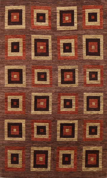 Geometric Gabbeh Kashkoli Oriental Area Rug 7x9