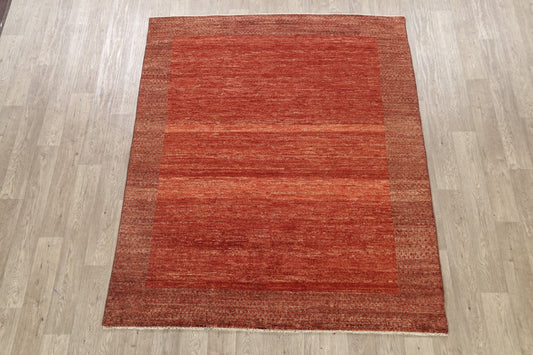 Modern Gabbeh Kashkoli Oriental Area Rug 6x7