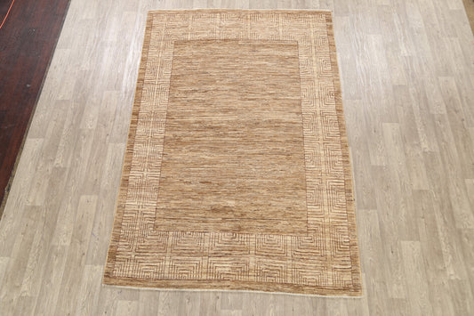 Modern Gabbeh Kashkoli Oriental Area Rug 6x9