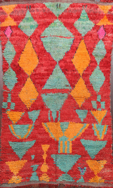 Tribal Geometric Moroccan Oriental Area Rug 5x7