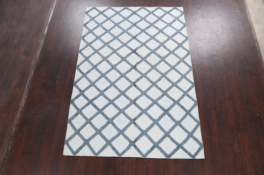 Modern Kilim Trellis Oriental Area Rug 6x9