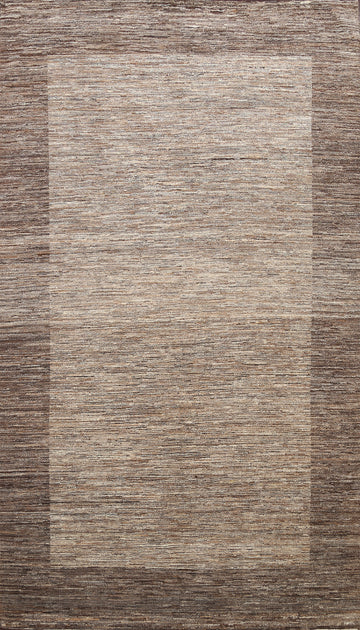 Modern Bordered Gabbeh Kashkoli Oriental Area Rug 6x10