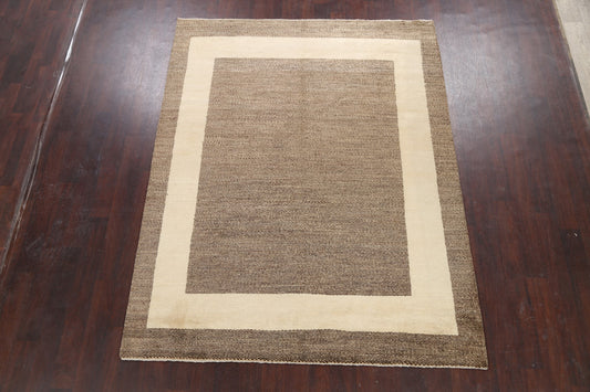 Bordered Modern Gabbeh Kashkoli Oriental Area Rug 6x8