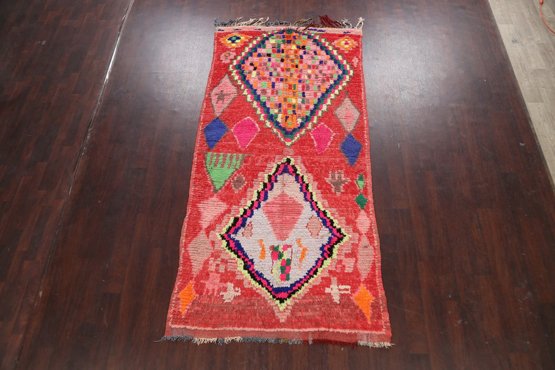 Antique Tribal Moroccan Oriental Area Rug 5x10