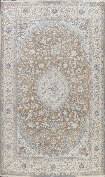 Muted Floral Nain Persian Area Rug 8x12