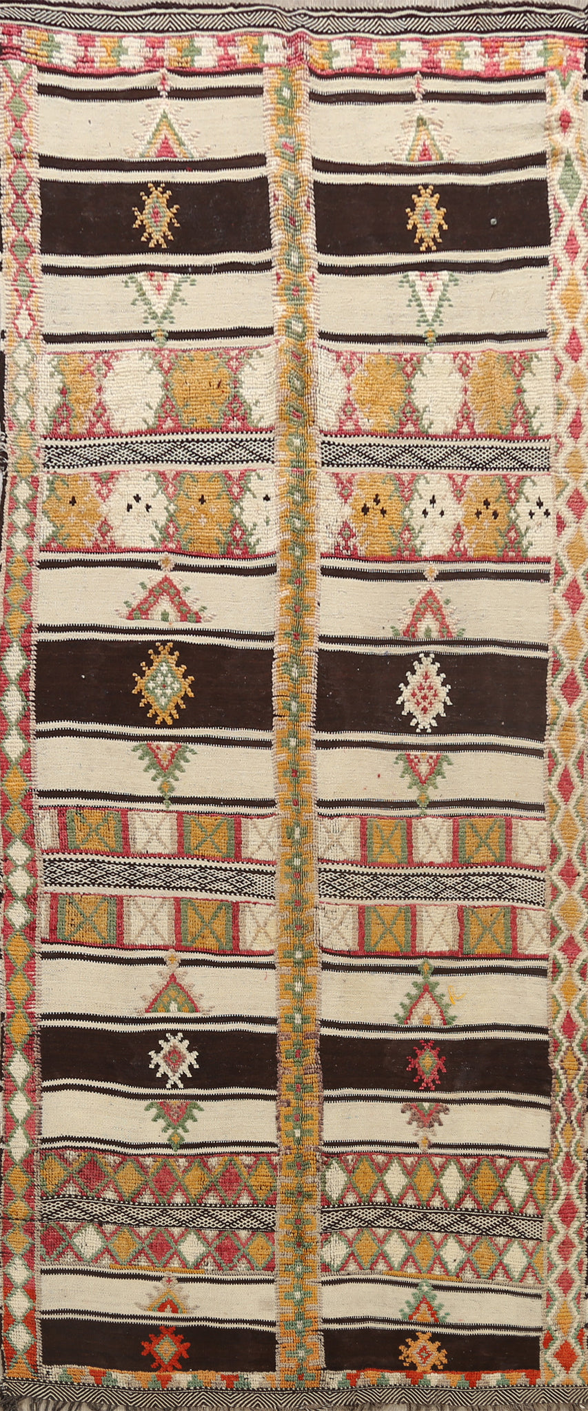 Antique Tribal Moroccan Oriental Area Rug 5x11
