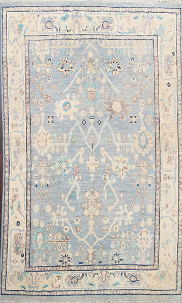 Geometric Oushak Oriental Area Rug 5x7