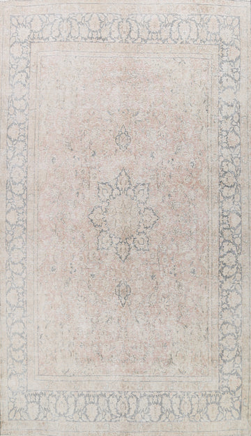 Muted Distressed Kerman Persian Area Rug 10x13