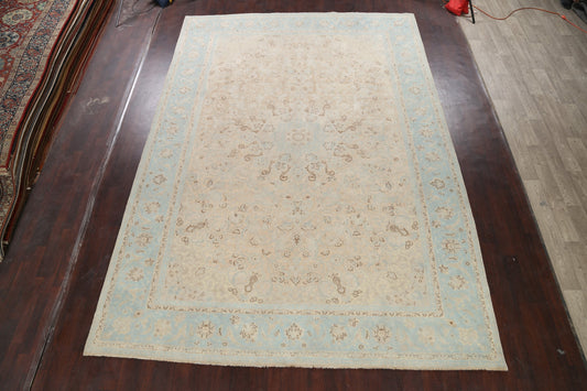 Muted Floral Kashan Persian Area Rug 9x13