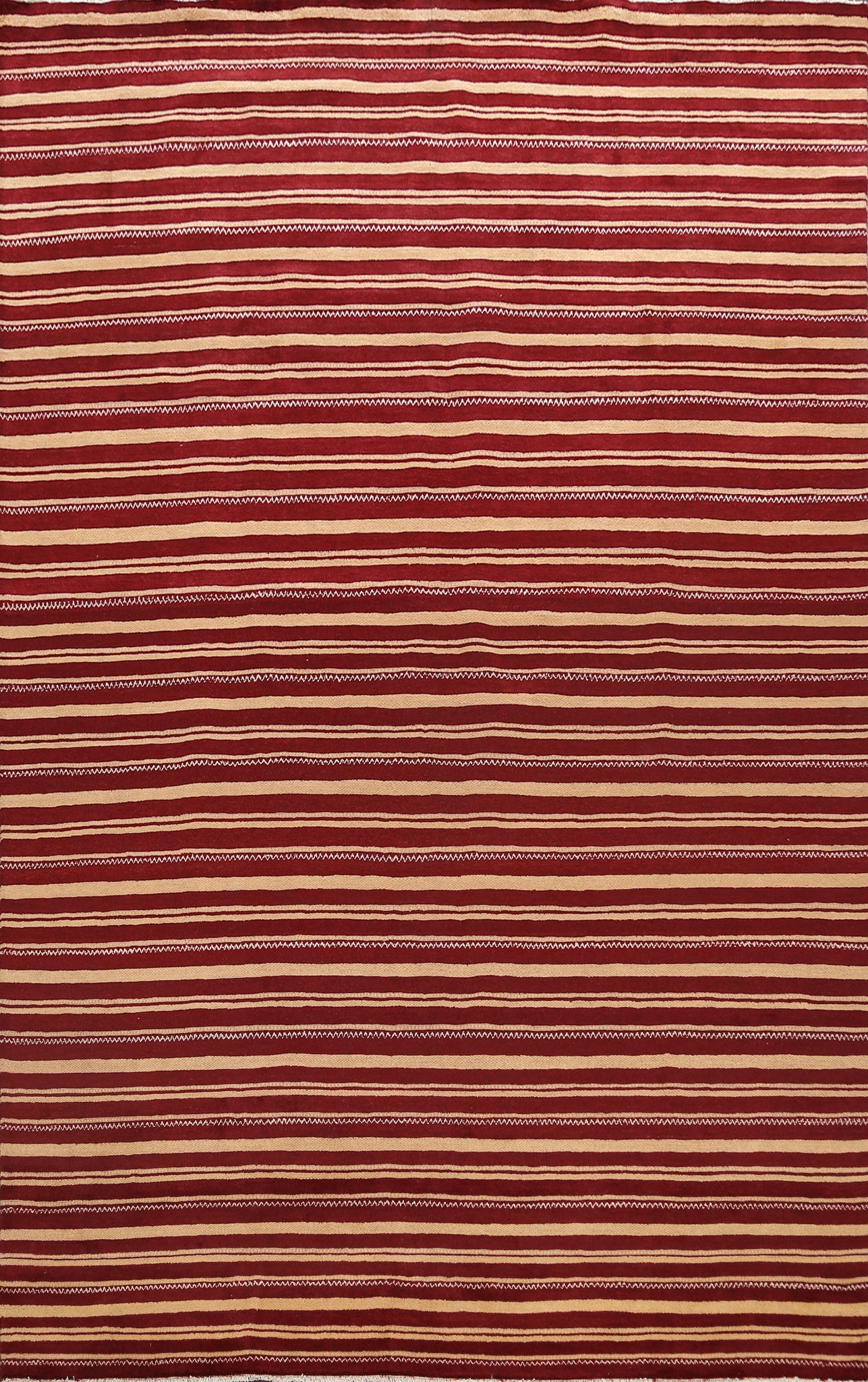 Stripe Gabbeh Kashkoli Oriental Area Rug 8x10