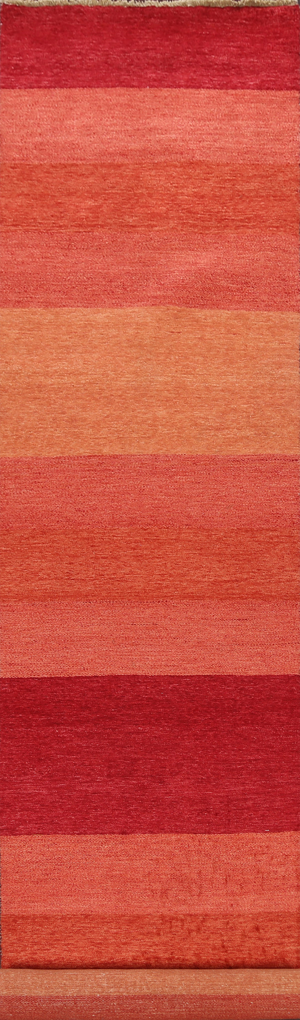 Modern Gabbeh Kashkoli Oriental Runner Rug 3x16