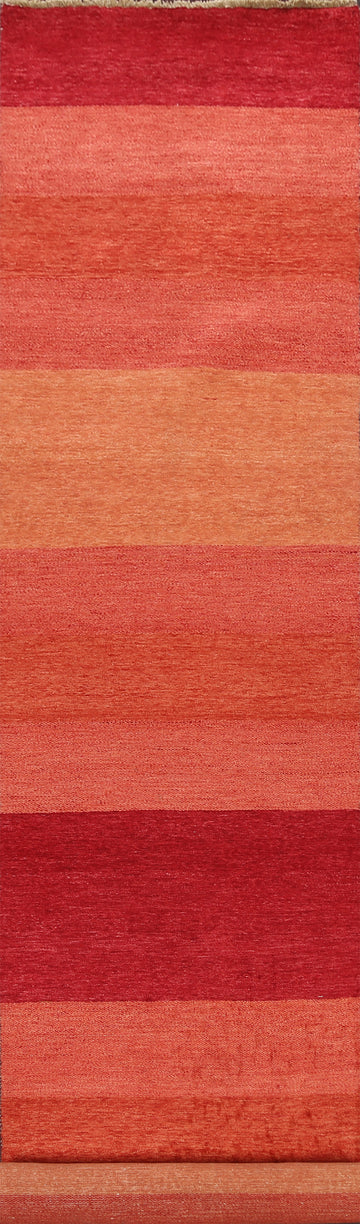 Modern Gabbeh Kashkoli Oriental Runner Rug 3x16