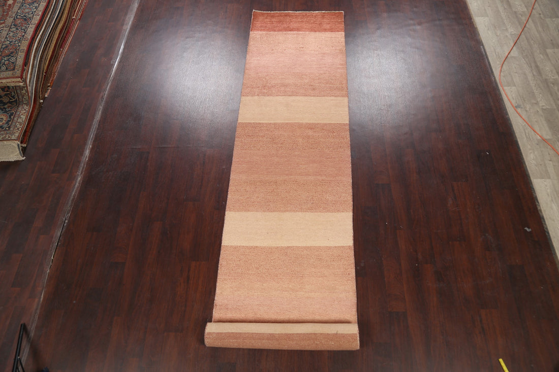 Modern Gabbeh Kashkoli Oriental Runner Rug 3x16