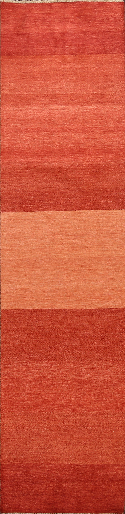 Modern Gabbeh Kashkoli Oriental Runner Rug 3x12