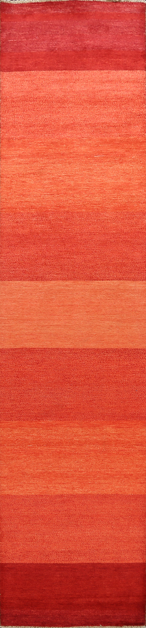 Modern Gabbeh Kashkoli Oriental Runner Rug 3x13
