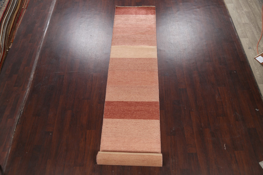 Modern Gabbeh Kashkoli Oriental Runner Rug 3x15