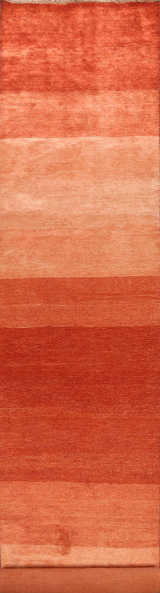 Modern Gabbeh Kashkoli Oriental Runner Rug 3x17