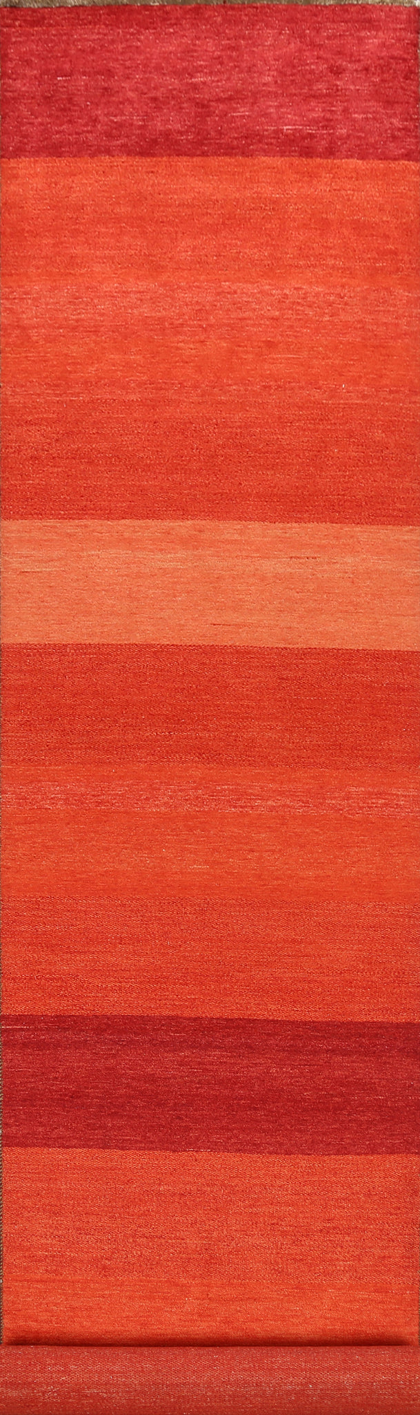 Modern Gabbeh Kashkoli Oriental Runner Rug 3x16