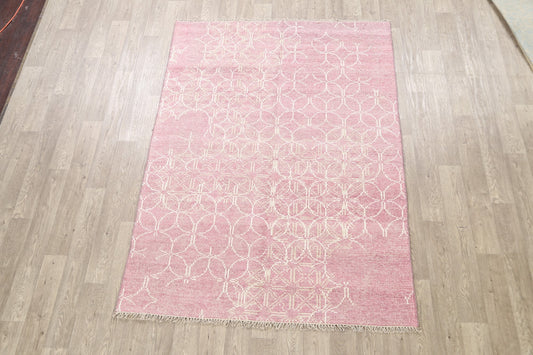 Distressed Modern Oriental Area Rug 6x8