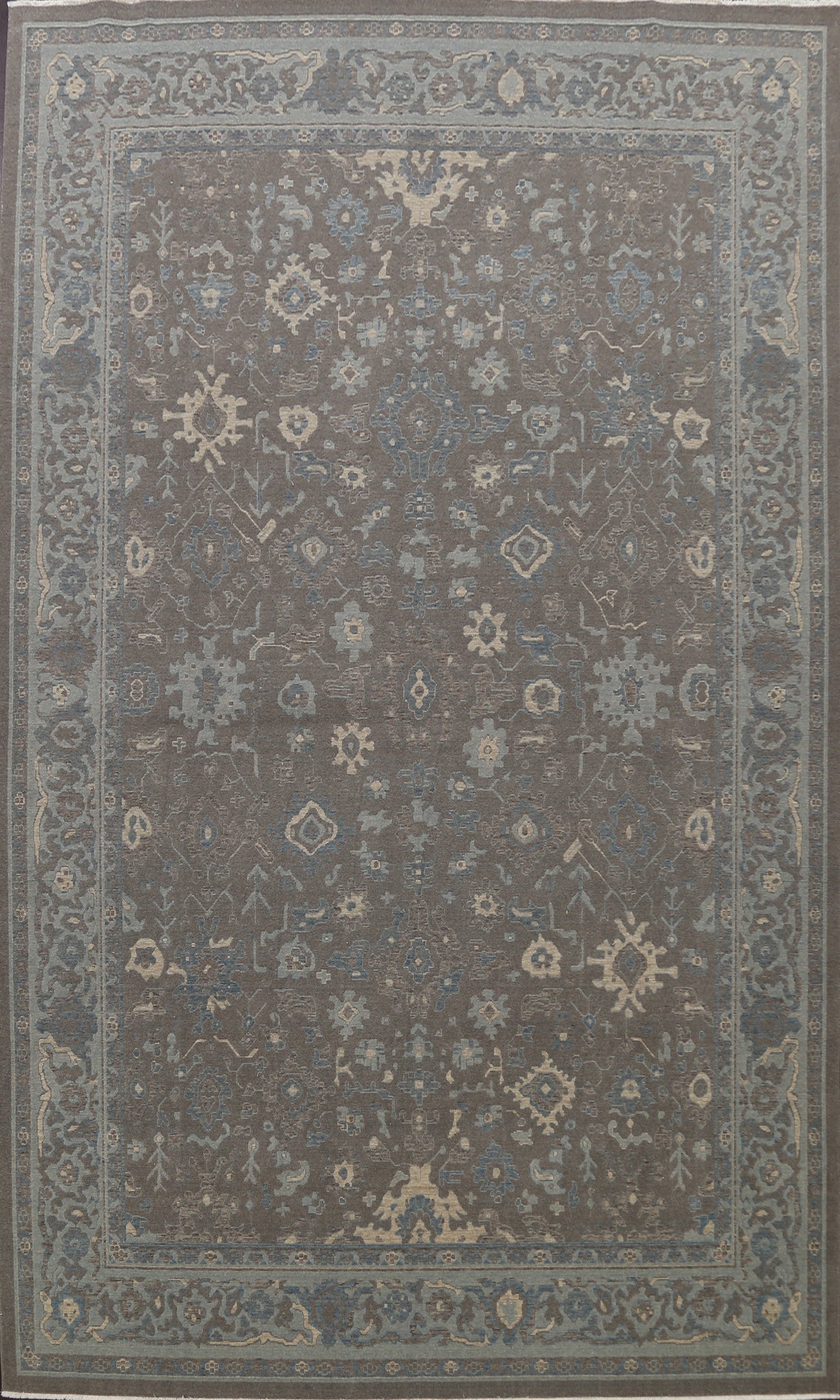 Silver Washed Ziegler Turkish Area Rug 9x12