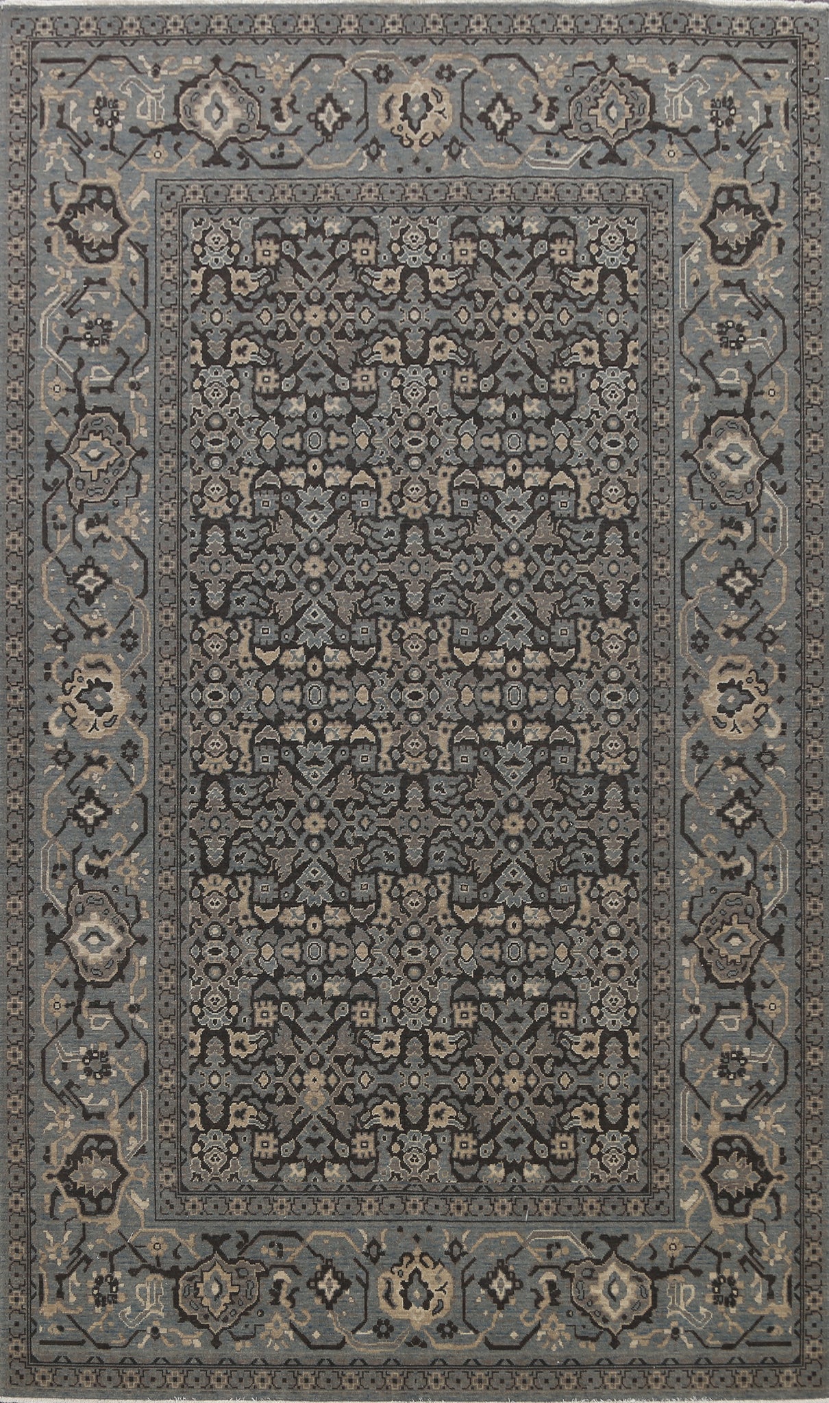 Geometric  Ziegler Turkish Area Rug 7x10