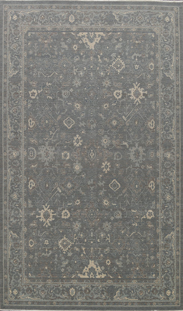 Silver Washed Ziegler Turkish Area Rug 7x10