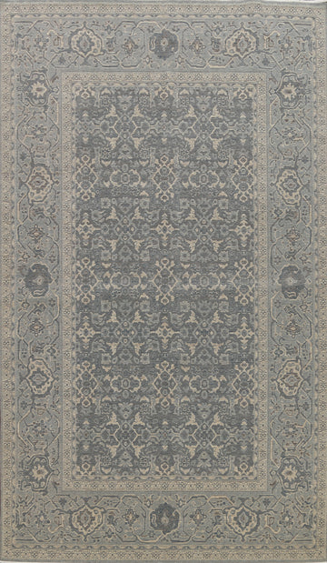 Silver Washed Ziegler Turkish Area Rug 7x10