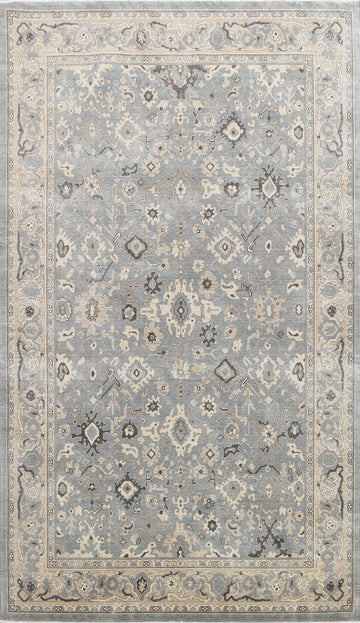 Silver Washed Ziegler Turkish Area Rug 7x10